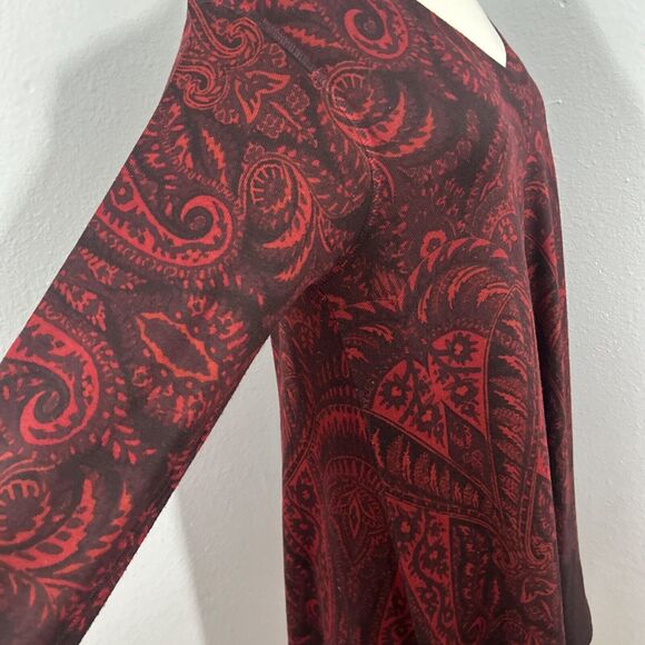 Soft Surroundings Top Womens Medium V Neck Nikita Paisley Tunic - Picture 7 of 12